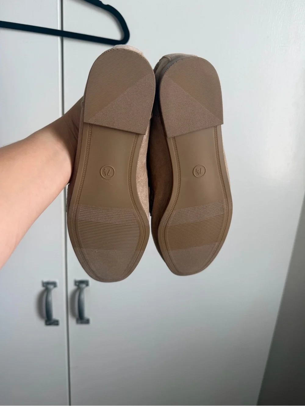 a new day Taupe Suede Loafers with Gold Horsebit